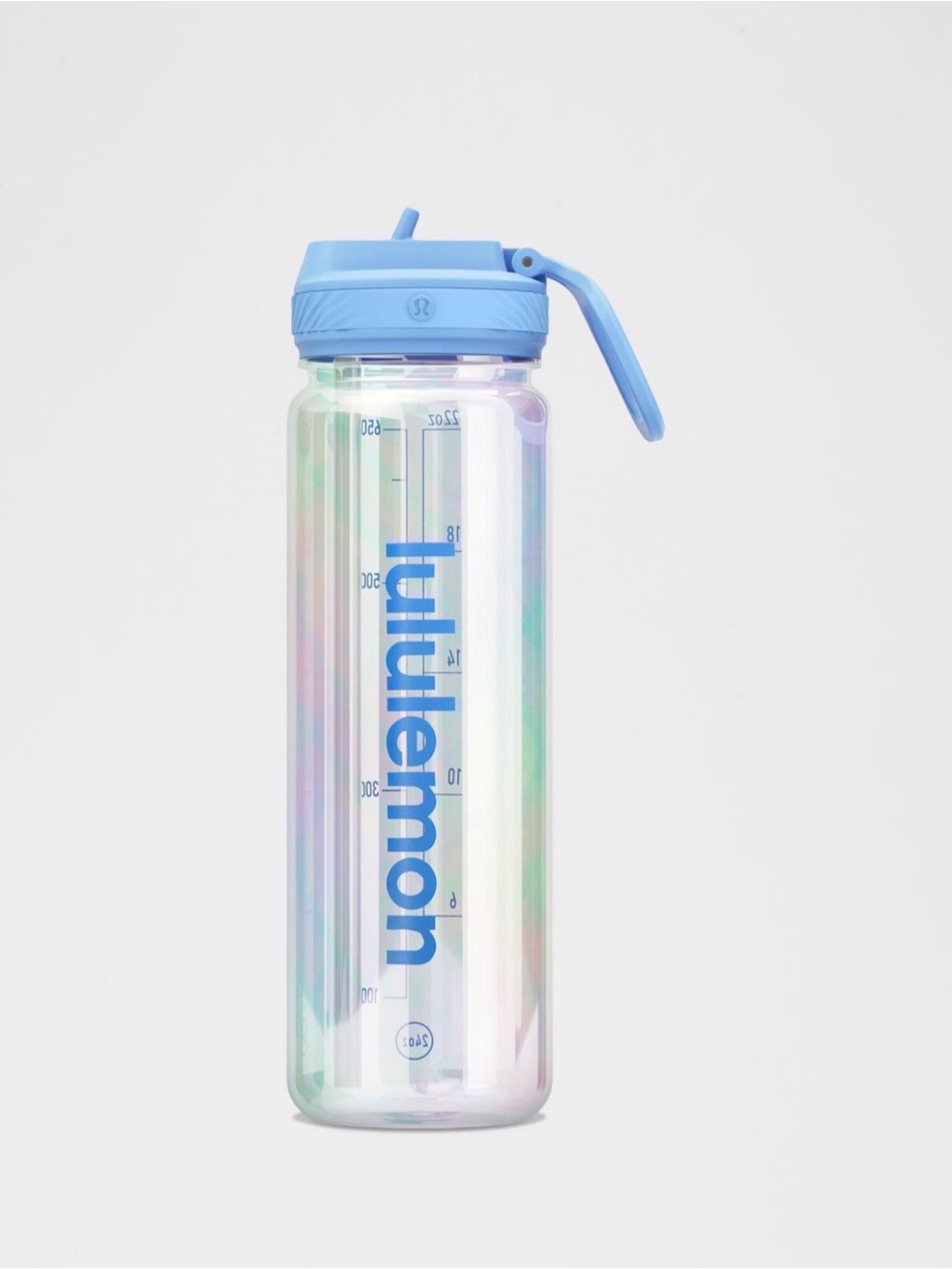 Lululemon SOLD OUT! NWT Back To Life Clear Bottle 24oz Straw
Lid Iridescent